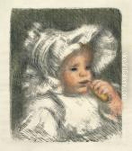 L'enfant Au Biscuit (jeanrenoir) Oil Painting by Pierre Auguste Renoir