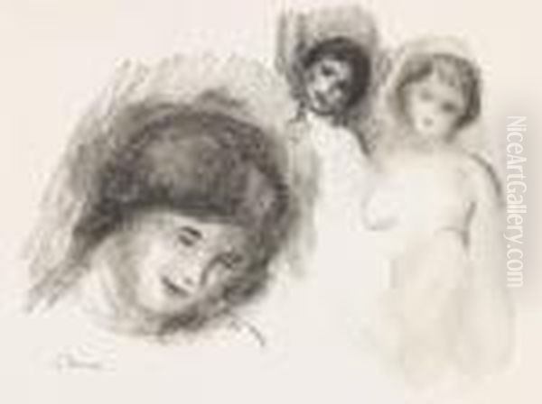 La Pierre Au Trois Croquis. Oil Painting by Pierre Auguste Renoir