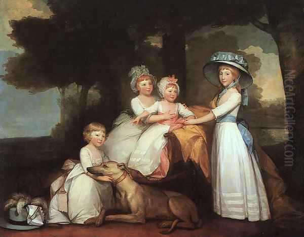 The Percy Children 1787 Oil Painting by Gilbert Stuart