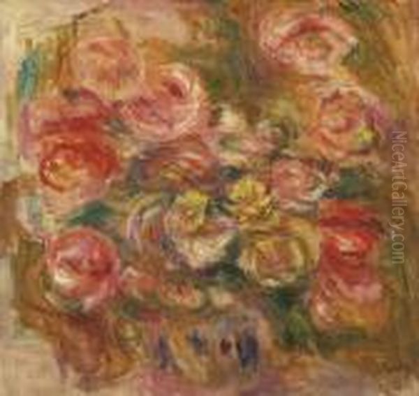 Esquisse De Fleurs Oil Painting by Pierre Auguste Renoir