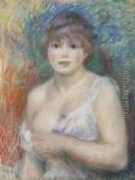 Portrait De Jeanne Samary Oil Painting by Pierre Auguste Renoir