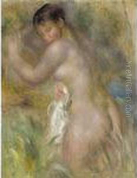 La Baigneuse Oil Painting by Pierre Auguste Renoir