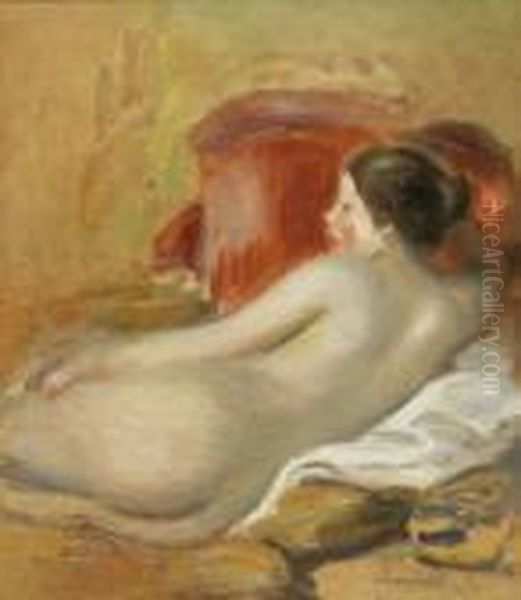 Modele Allonge Oil Painting by Pierre Auguste Renoir