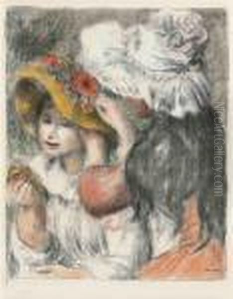 Le Chapeau Oil Painting by Pierre Auguste Renoir