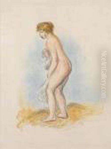 Baigneuse Oil Painting by Pierre Auguste Renoir