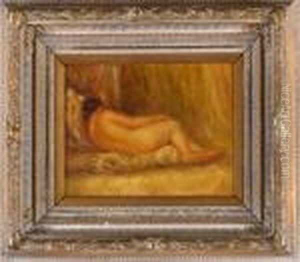 Reclining Nude Oil Painting by Pierre Auguste Renoir