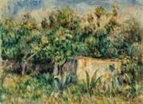 Paysage A La Cabane Oil Painting by Pierre Auguste Renoir