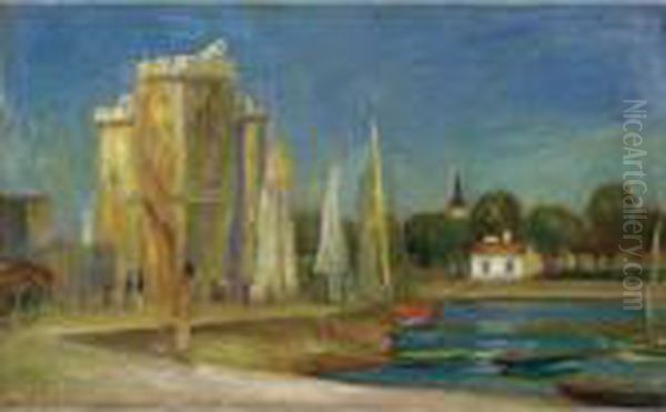 Port De La Rochelle Oil Painting by Pierre Auguste Renoir