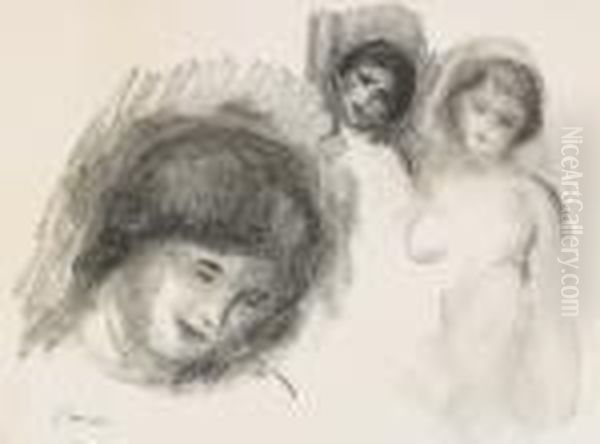 La Pierre Au Trois Croquis Oil Painting by Pierre Auguste Renoir