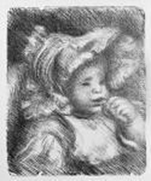 L'enfant Au Biscuit Oil Painting by Pierre Auguste Renoir