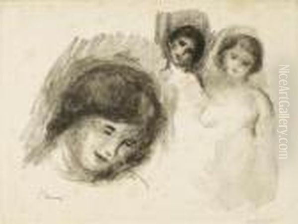 La Pierre Au Trois Croquis Oil Painting by Pierre Auguste Renoir