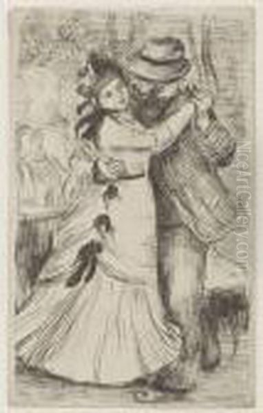 Danse A La Campagne Oil Painting by Pierre Auguste Renoir