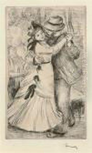 La Danse A La Campagne, 2e Planche Oil Painting by Pierre Auguste Renoir