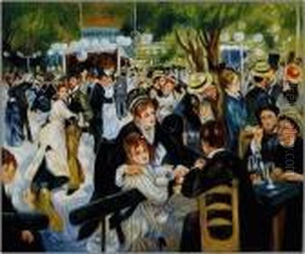 At The Moulin De La Galette Oil Painting by Pierre Auguste Renoir