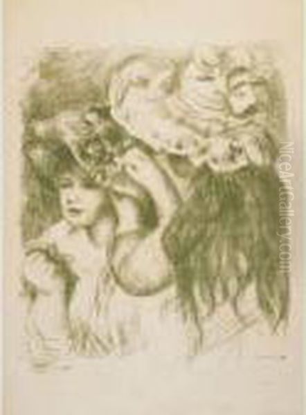 Le Chapeau Epingle, Premiere Planche Oil Painting by Pierre Auguste Renoir