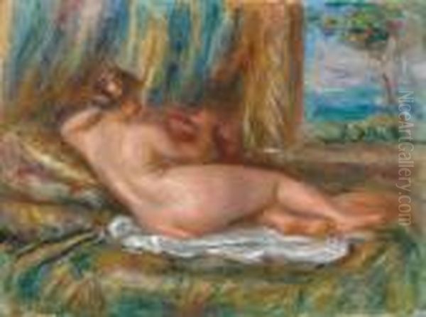 Nu Couche (odalisque Couchee) Oil Painting by Pierre Auguste Renoir