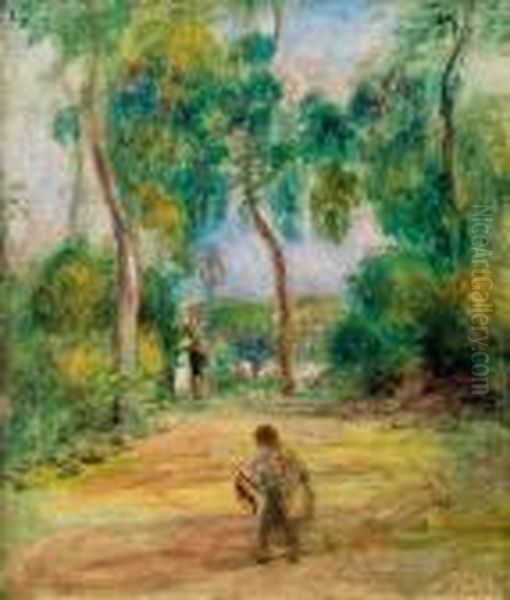 Personen Im Park Oil Painting by Pierre Auguste Renoir