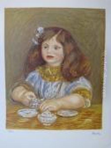 Portrait De Fille Oil Painting by Pierre Auguste Renoir