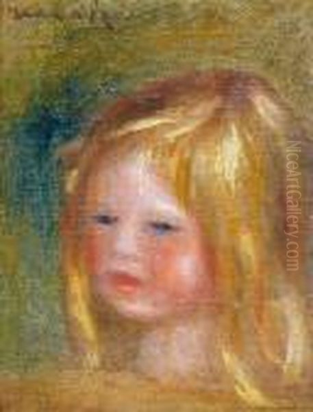 Tete D'enfant Oil Painting by Pierre Auguste Renoir