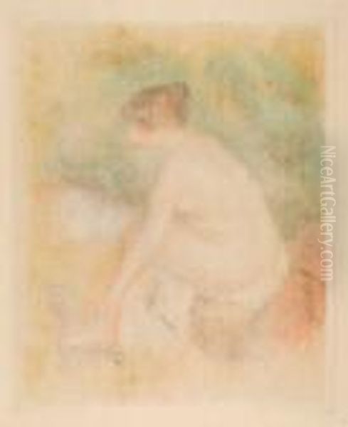 Baigneuses'essuyant Oil Painting by Pierre Auguste Renoir