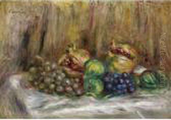 Nature Morte Aux Raisins Oil Painting by Pierre Auguste Renoir