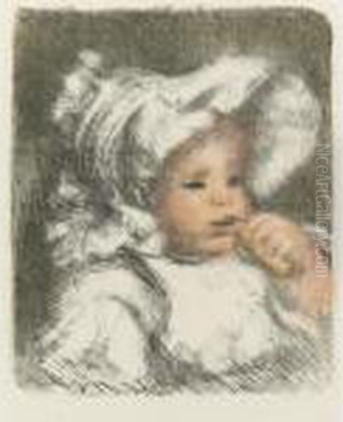 L'enfant Au Biscuit Oil Painting by Pierre Auguste Renoir