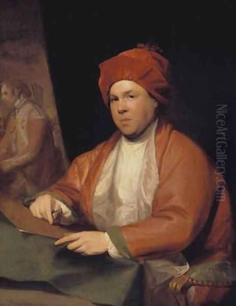 William Woollet the Engraver Oil Painting by Gilbert Stuart