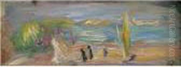 Paysage Bord De Mer Oil Painting by Pierre Auguste Renoir