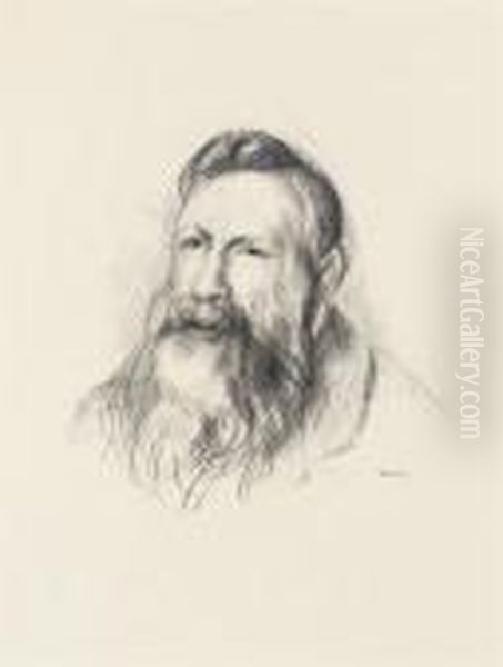 Auguste Rodin Oil Painting by Pierre Auguste Renoir