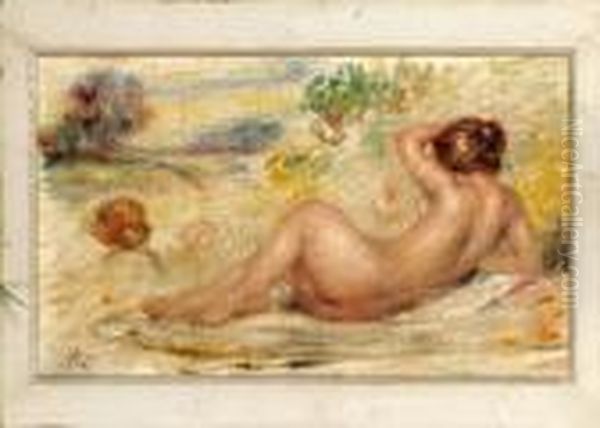 Femme Nue Allongee Oil Painting by Pierre Auguste Renoir