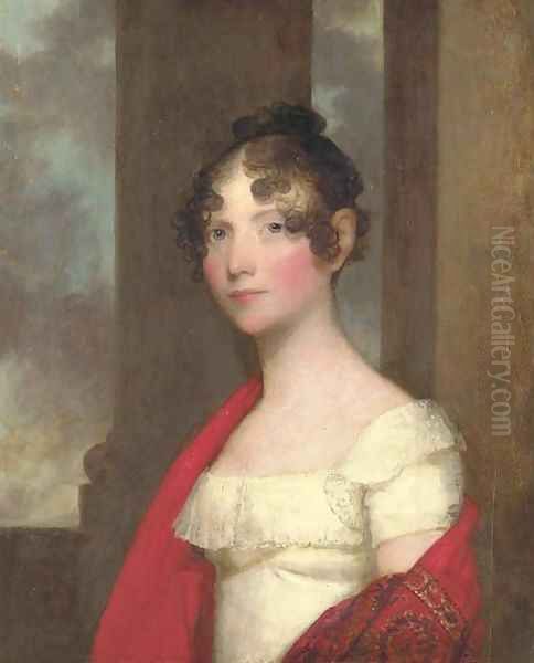 Portrait of Mrs. James Smith Colburn (Sarah Dunn Prince) Oil Painting by Gilbert Stuart