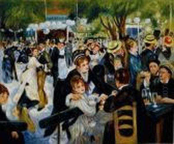 Ball At The Moulin De La Galette Oil Painting by Pierre Auguste Renoir