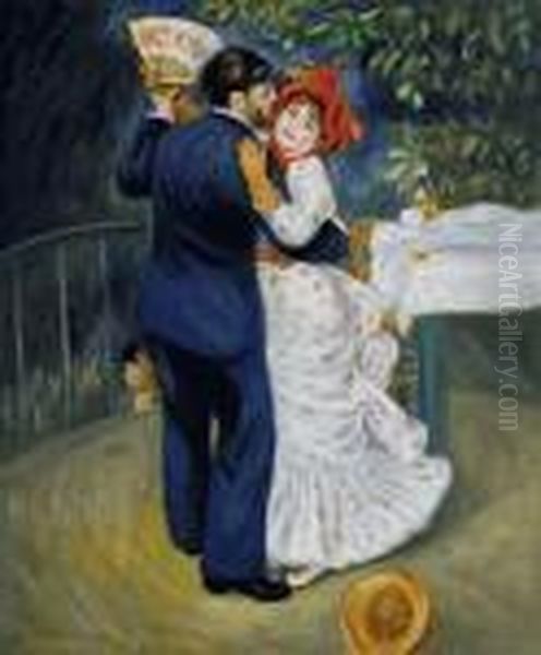 Dance In The Country Oil Painting by Pierre Auguste Renoir