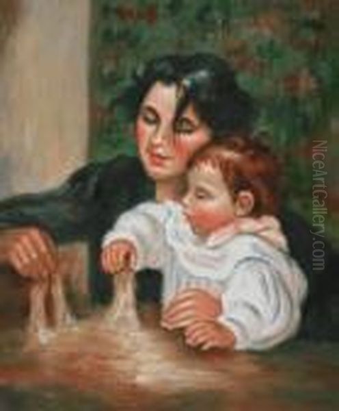 Gabrielle And Jean Oil Painting by Pierre Auguste Renoir