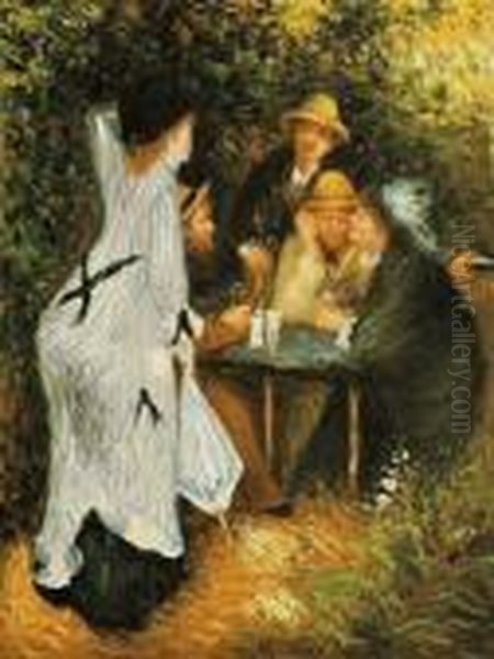 In The Garden Oil Painting by Pierre Auguste Renoir