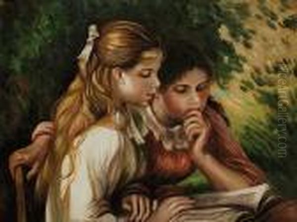 La Lecture Oil Painting by Pierre Auguste Renoir