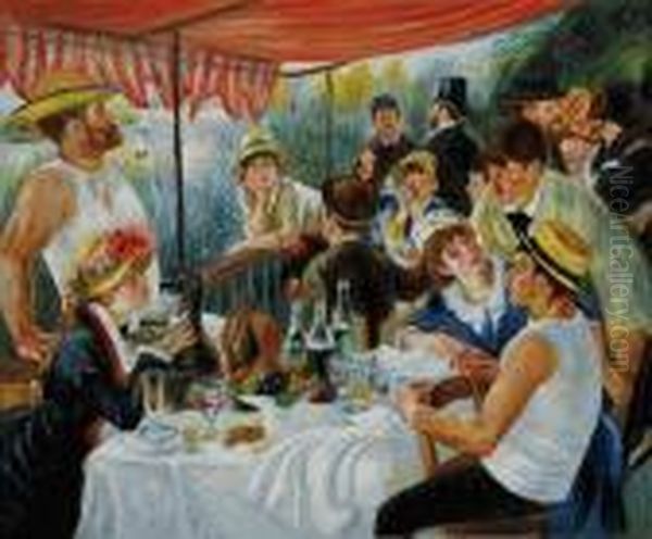 Luncheon Of The Boating Party Oil Painting by Pierre Auguste Renoir