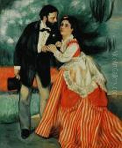 The Engaged Couple Oil Painting by Pierre Auguste Renoir