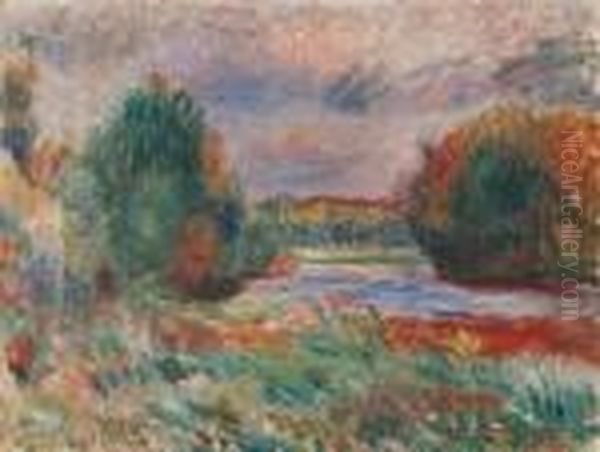 L'etang Oil Painting by Pierre Auguste Renoir