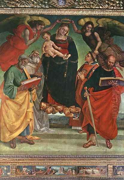 Madonna And Child With Saints Oil Painting by Francesco Signorelli