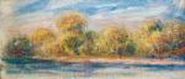 Paysage Aux Arbres Oil Painting by Pierre Auguste Renoir