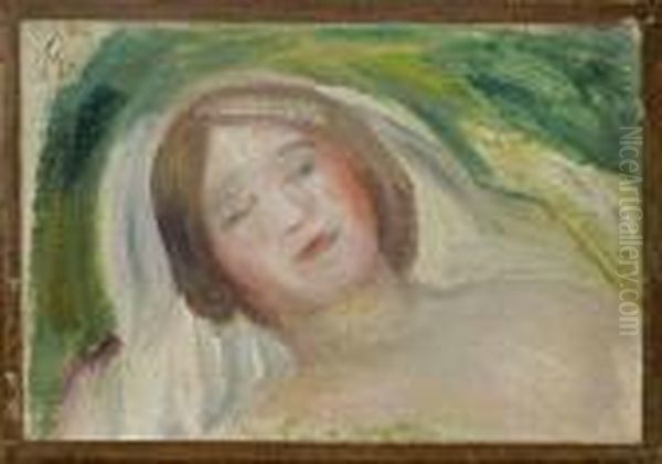 Jeune Fille Allongee Oil Painting by Pierre Auguste Renoir