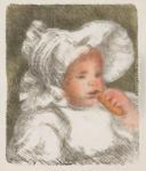 L'enfant Au Biscuit Oil Painting by Pierre Auguste Renoir