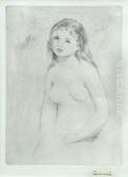 Etude Pour Une Baigneuse Oil Painting by Pierre Auguste Renoir