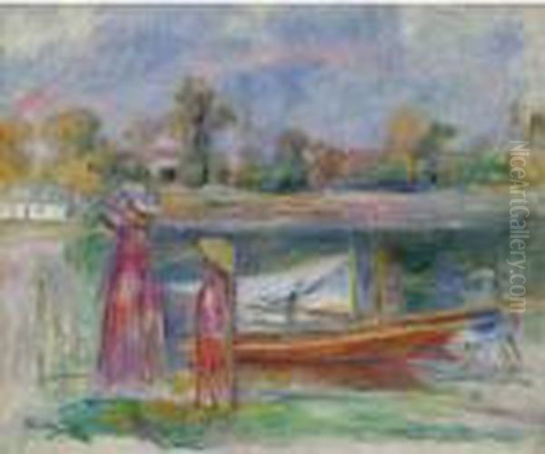 Jeunes Filles A Argenteuil Oil Painting by Pierre Auguste Renoir