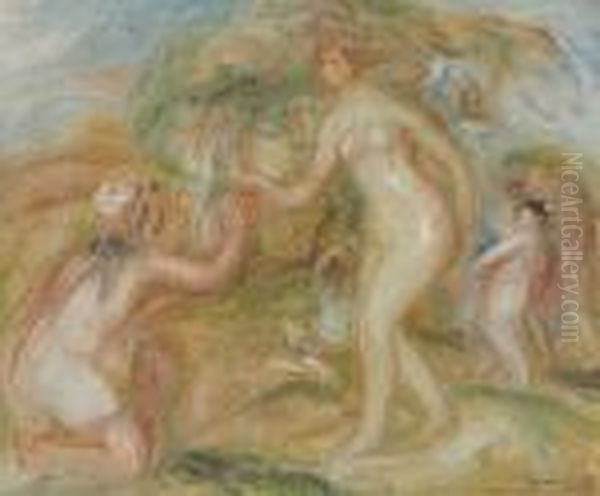 Esquisse Du Jugement De Paris Oil Painting by Pierre Auguste Renoir