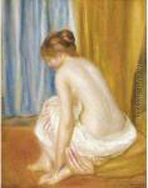 Baigneuse Oil Painting by Pierre Auguste Renoir