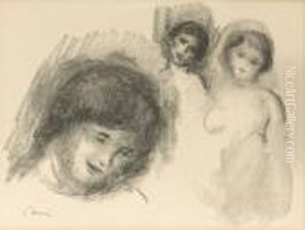 La Pierre Aux Trois Croquis Oil Painting by Pierre Auguste Renoir