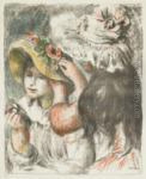 Le Chapeau Epingle 2 Ieme Planche Oil Painting by Pierre Auguste Renoir