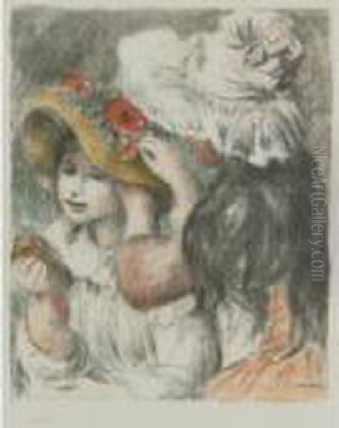 Le Chapeau Epingle 2e Planche Oil Painting by Pierre Auguste Renoir